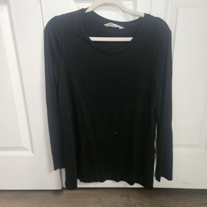 Elegant Black Long Sleeve Women's Blouse